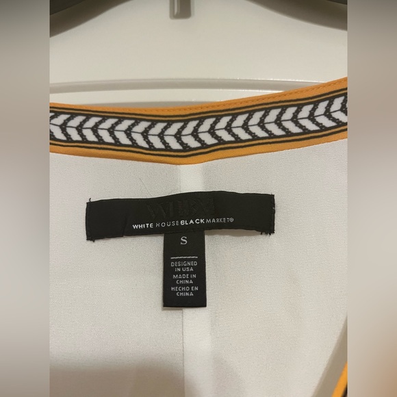 White House Black Market Dress ¾ Sleeve Smocked Waist Dress - Picture 8 of 12